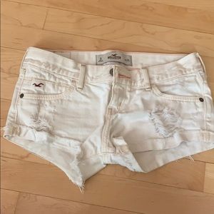 Hollister white shorts